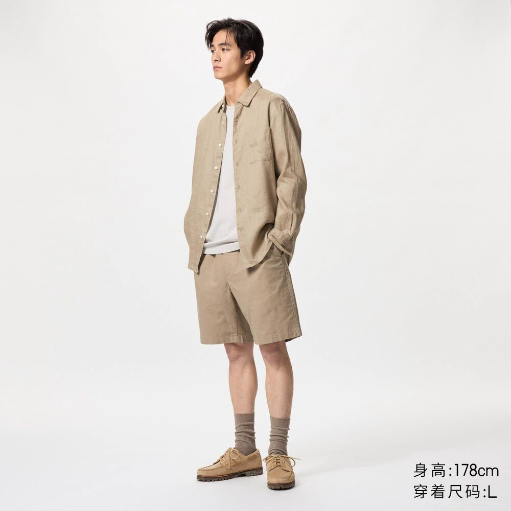 Uniqlo Hemp-blend Elastic Casual Shorts