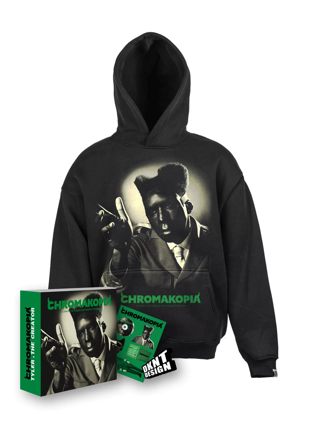 DKNT CHROMAKOPIA Tyler  Fleece Hooded Sweater