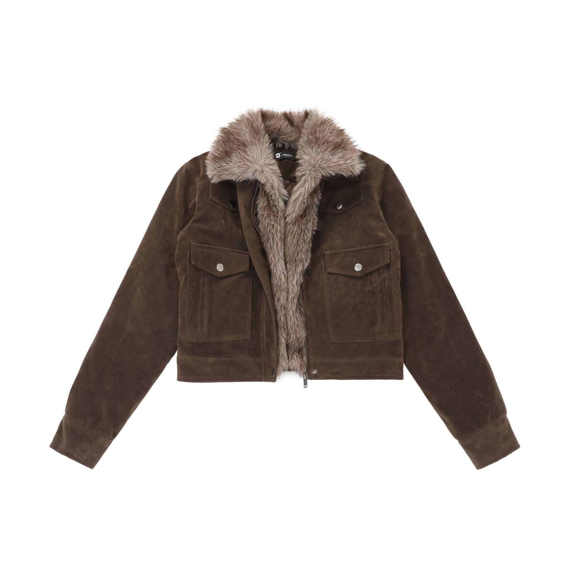 CHANYOOU Vintage Fur Collar Slim and Thin Jacket