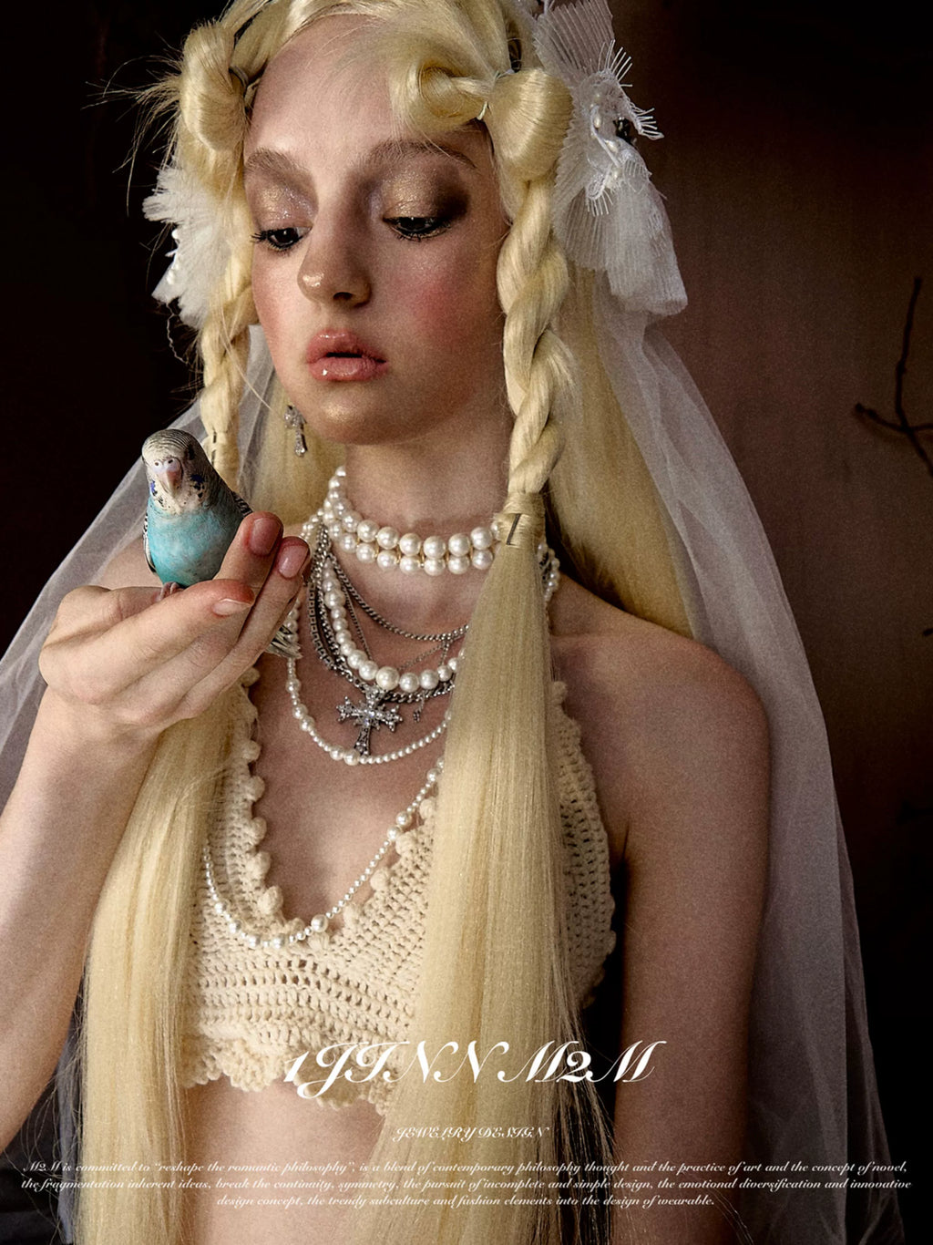 1JINN Niche Light Luxury Multi-layer Wearing Pearl Sweater Chain