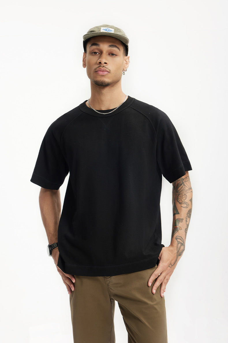 Inflation Retro Shoulder Hem Split Tee