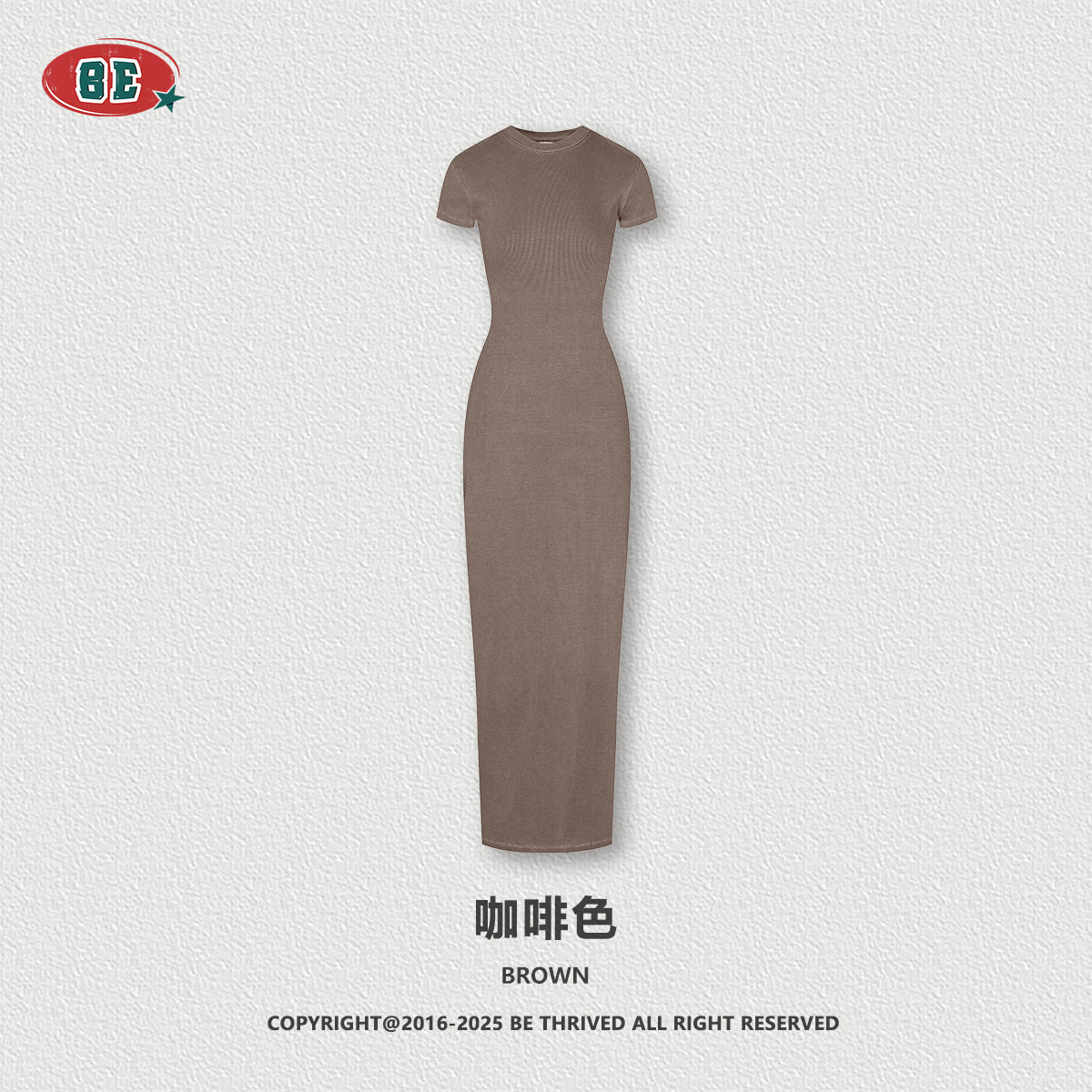 BE Women's SKIMS Style Summer Cotton Slim-fitting Slit Dress