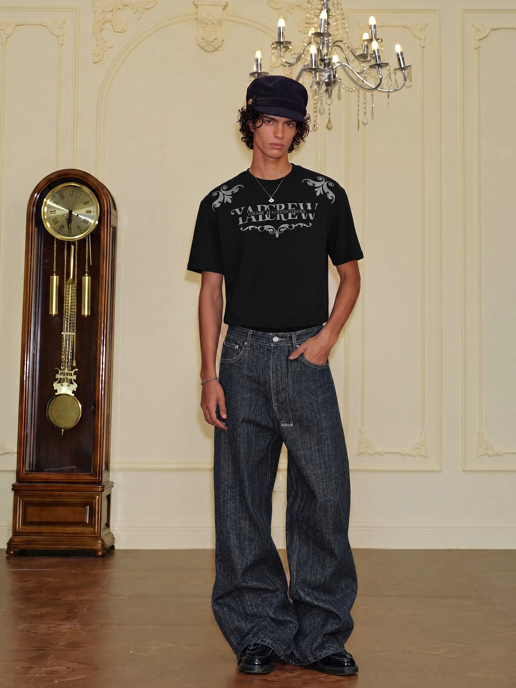 YADcrew Vintage Loose Straight Wide Leg Skinny Jeans