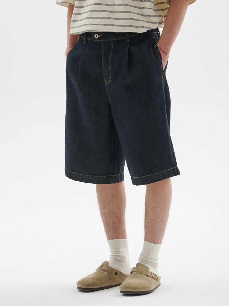 BUTTBILL Japanese Casual Denim Cropped Shorts