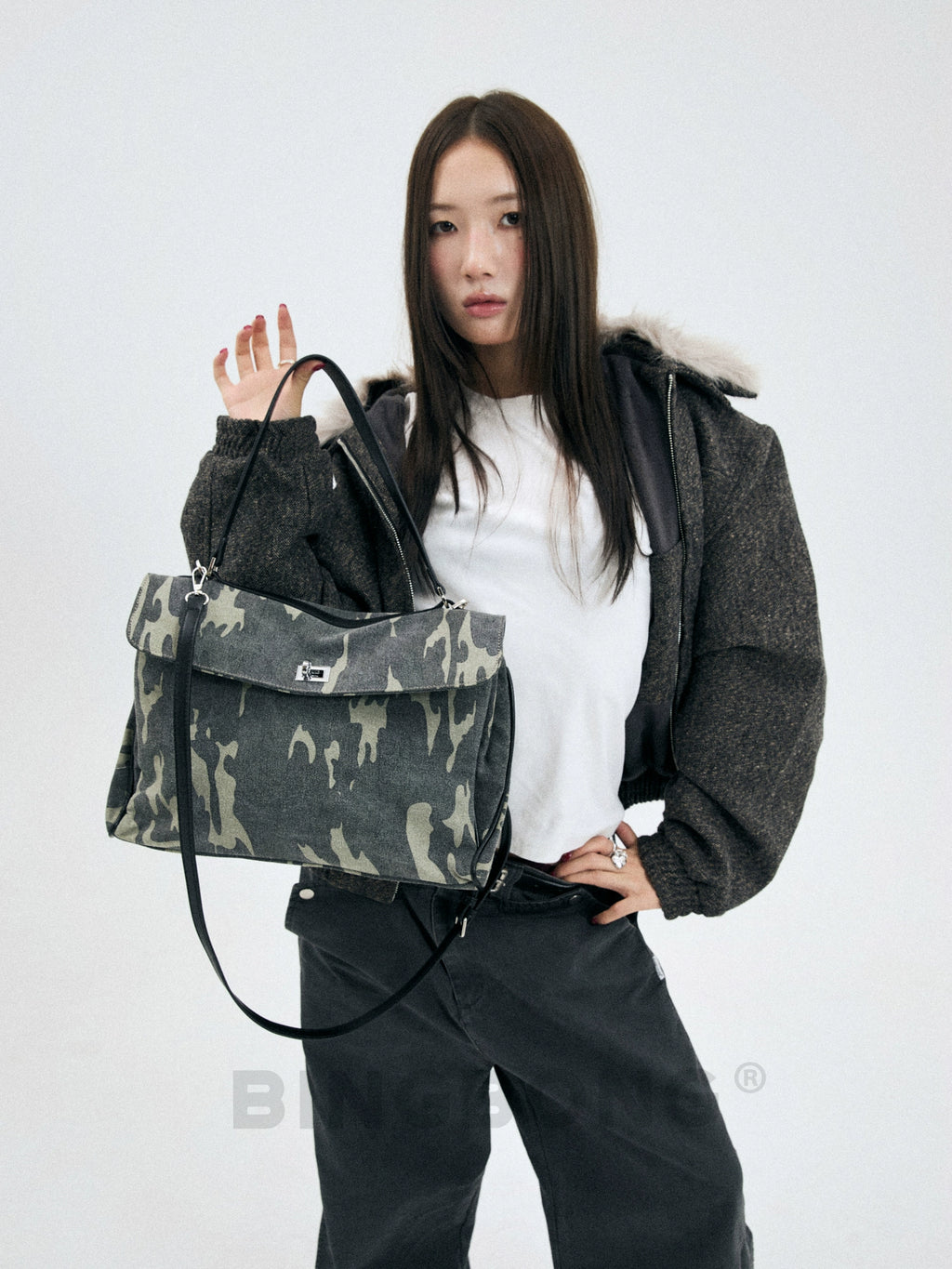 BINGBONG Vintage Canvas Underarm Bag