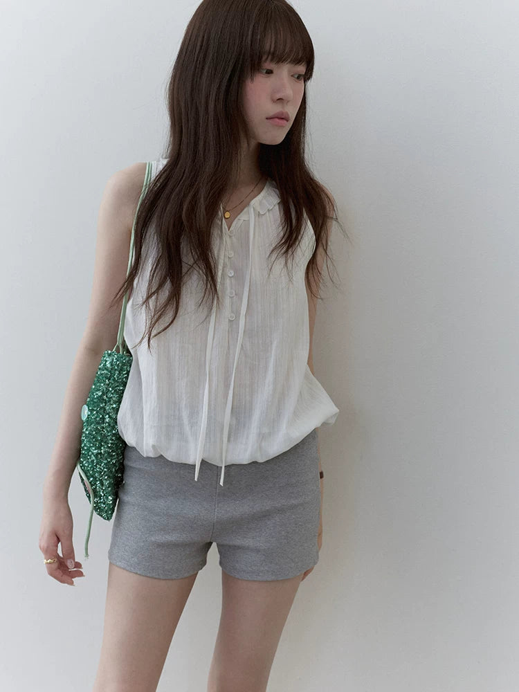 VOOE Elastic Waist Simple Versatile Shorts