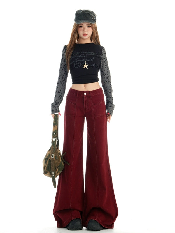 KPSR Straight Loose Micro-pull Jeans