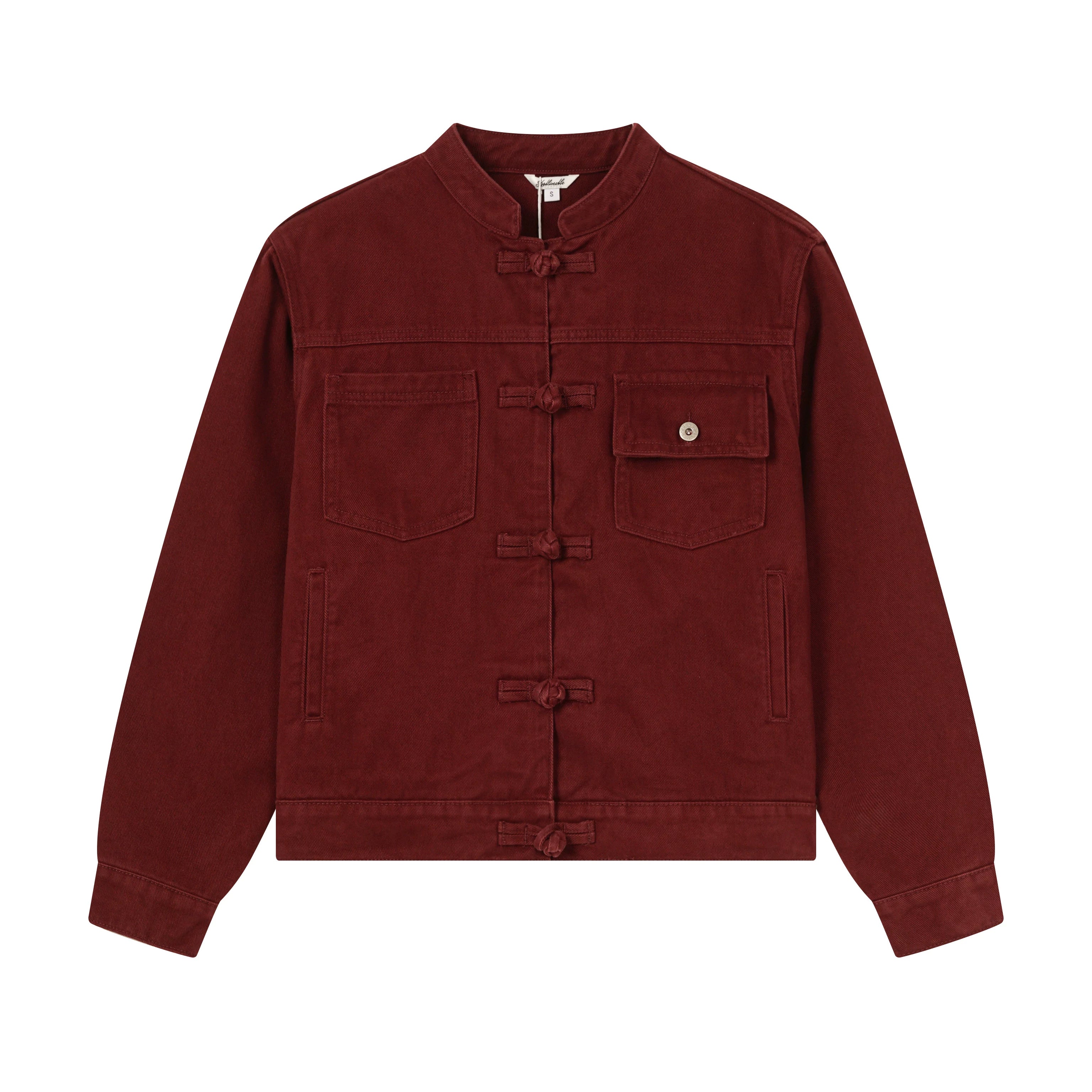GOODLIVEABLE Vintage Button Casual Jacket