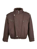 EME Stand-up Collar Tooling Wool Seat Mountain Carving Woolen Thickened Fleece Jacket