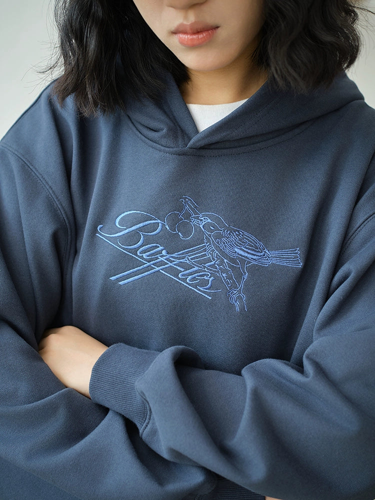 Battles Skylark Embroidered Hooded Sweater