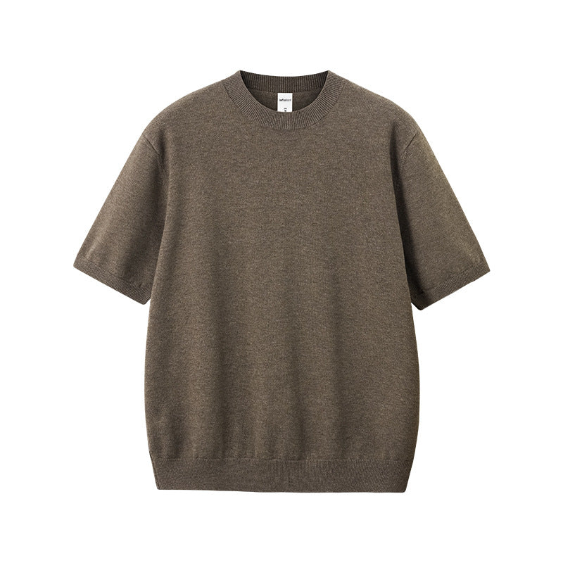 (Clearance) Inflation Loose Warm Knitted Round Neck Tee