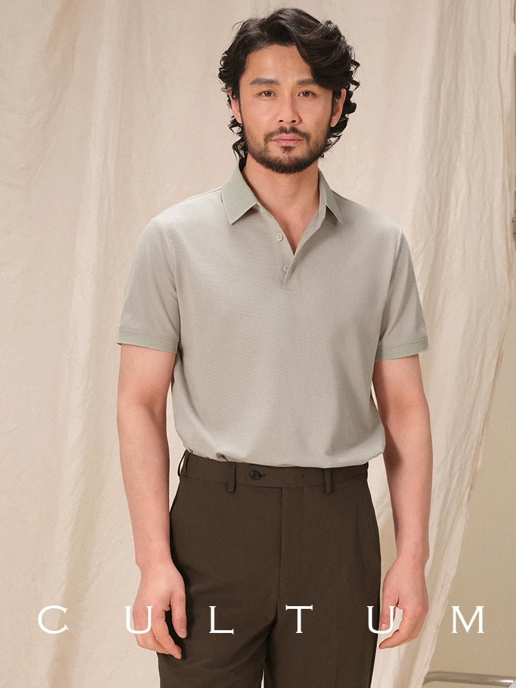 CULTUM Business Casual Versatile Solid Color POLO Shirt