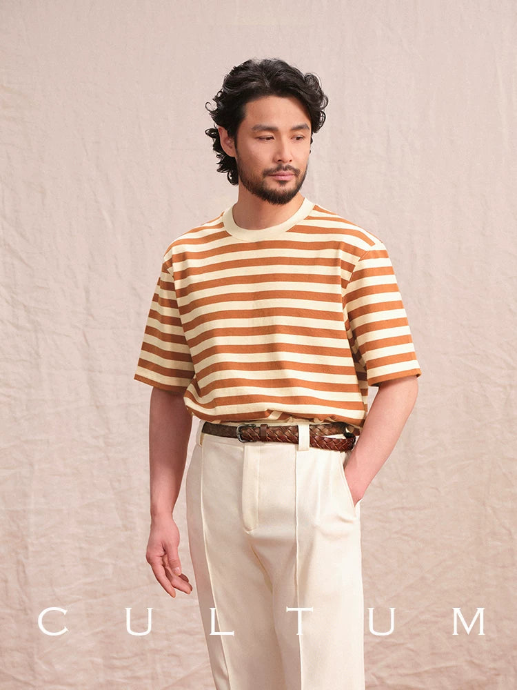 CULTUM Retro Sport Wide Striped Tee