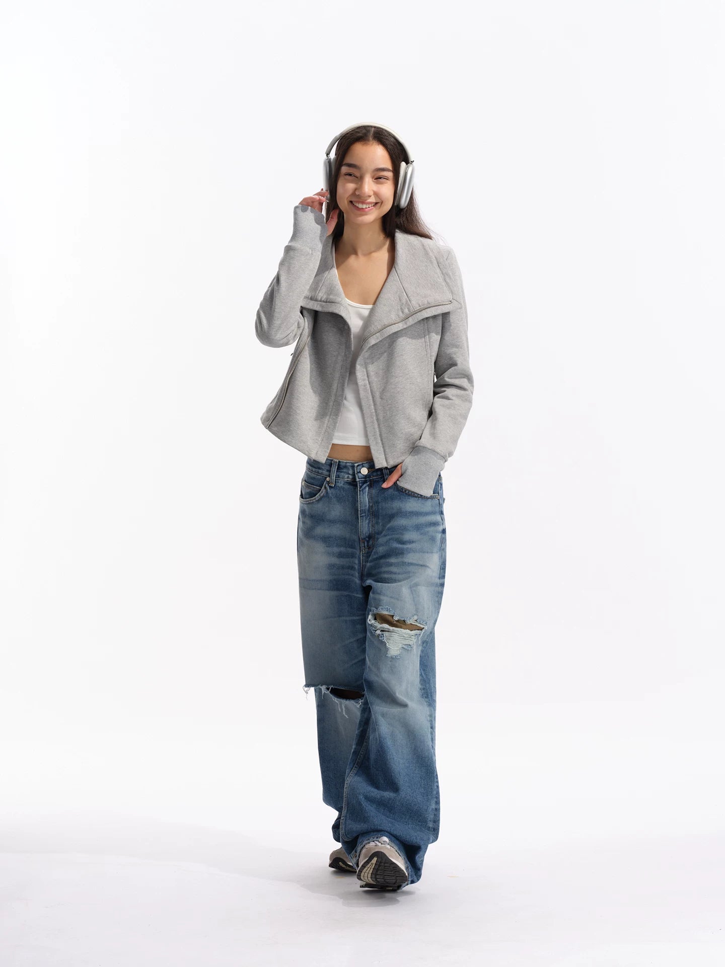 Two Little Guys with High Collars and Slim Sweater Jackets