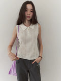 VOOE Jacquard Hollow Thin Knitted Vest