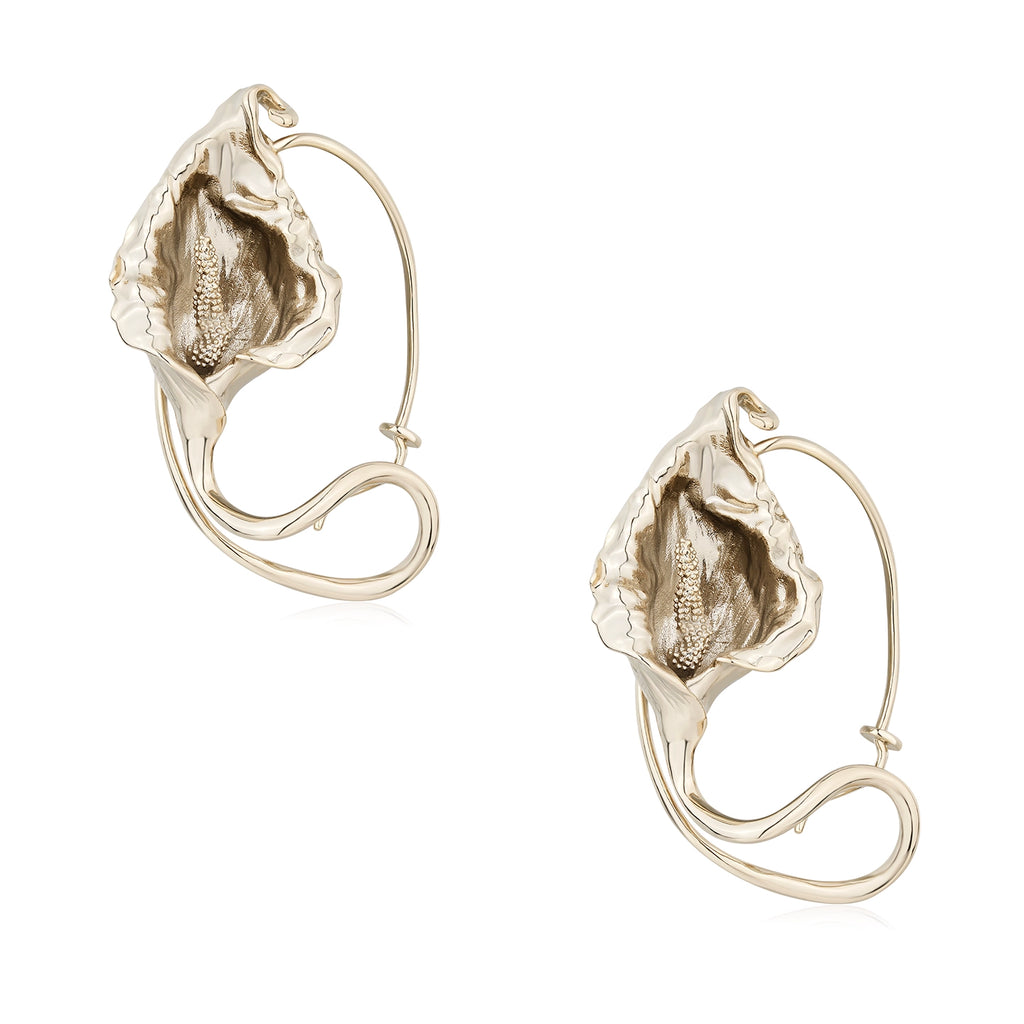 1JINN Vintage Metal Flower Earrings