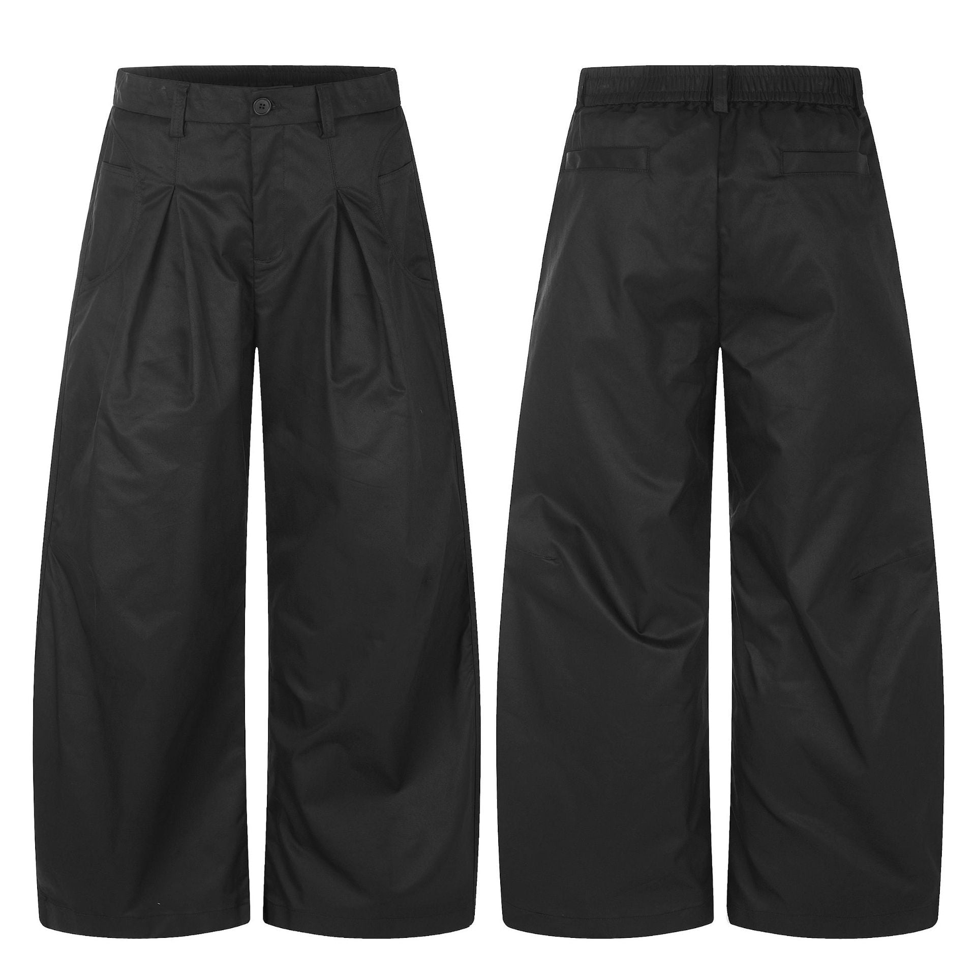 11KN Simple Loose Pleated Casual Pants