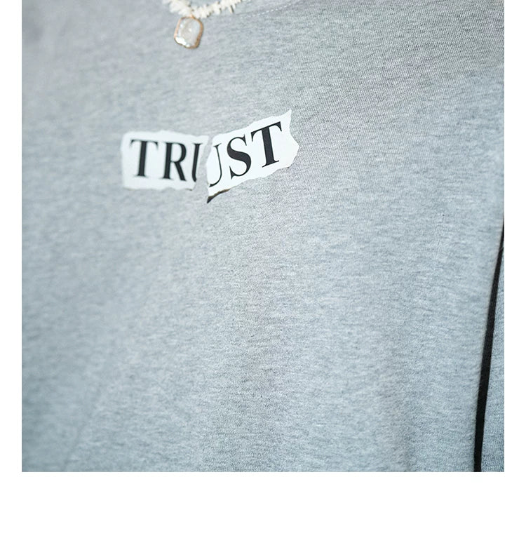 O3PARK Versatile Loose Text Printed Tee