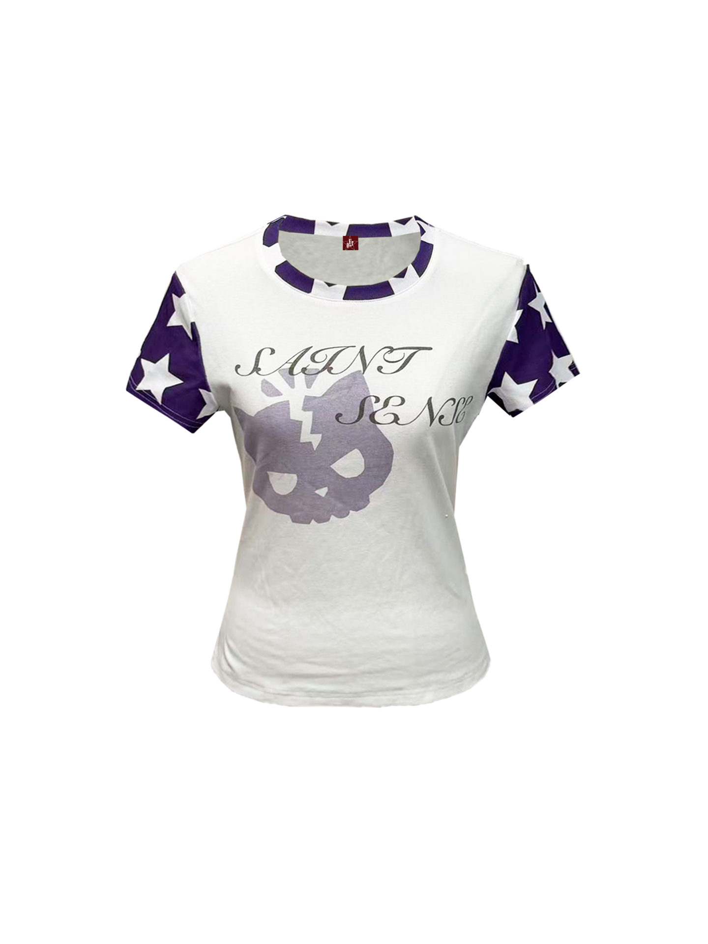 DETW Pentagram Direct Injection Printing Color Matching Front Shoulder Waist Tee