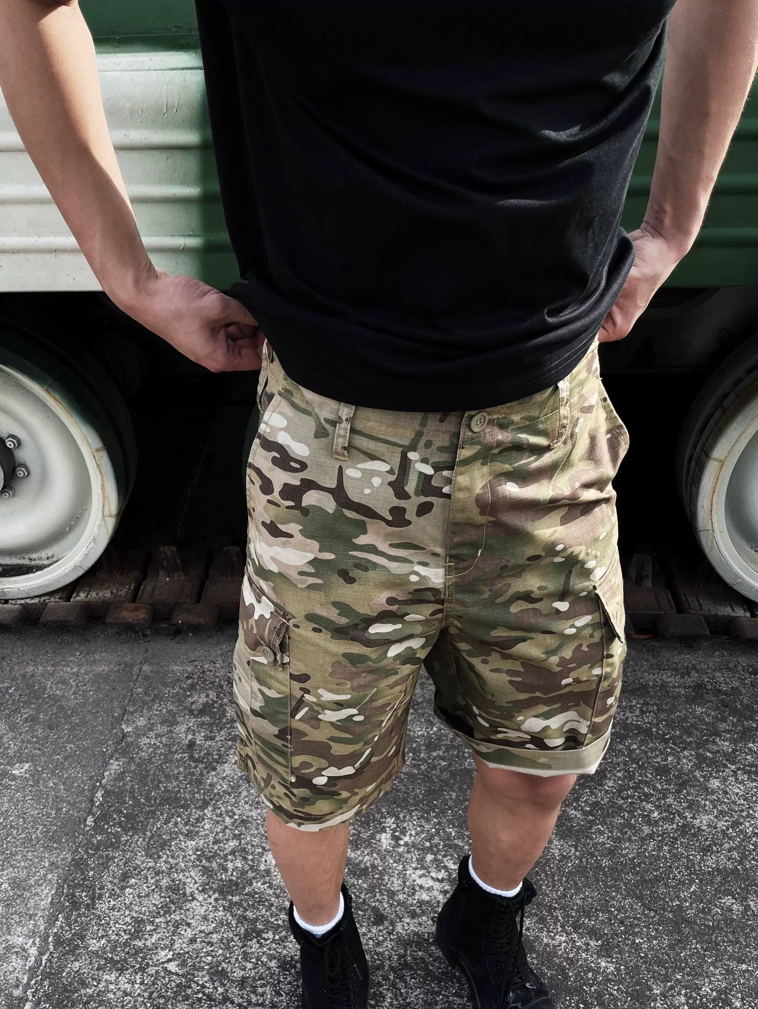 GTAL Camouflage Retro Big Pocket Tooling Shorts