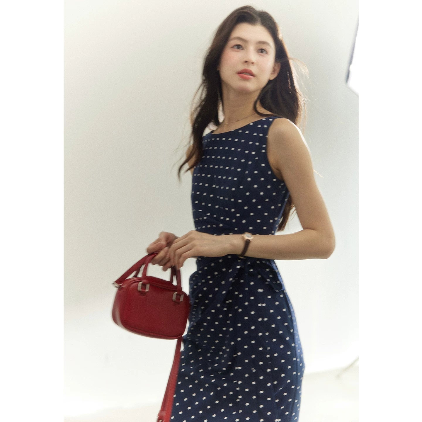 TYANG High-end Temperament Polka Dot Dress