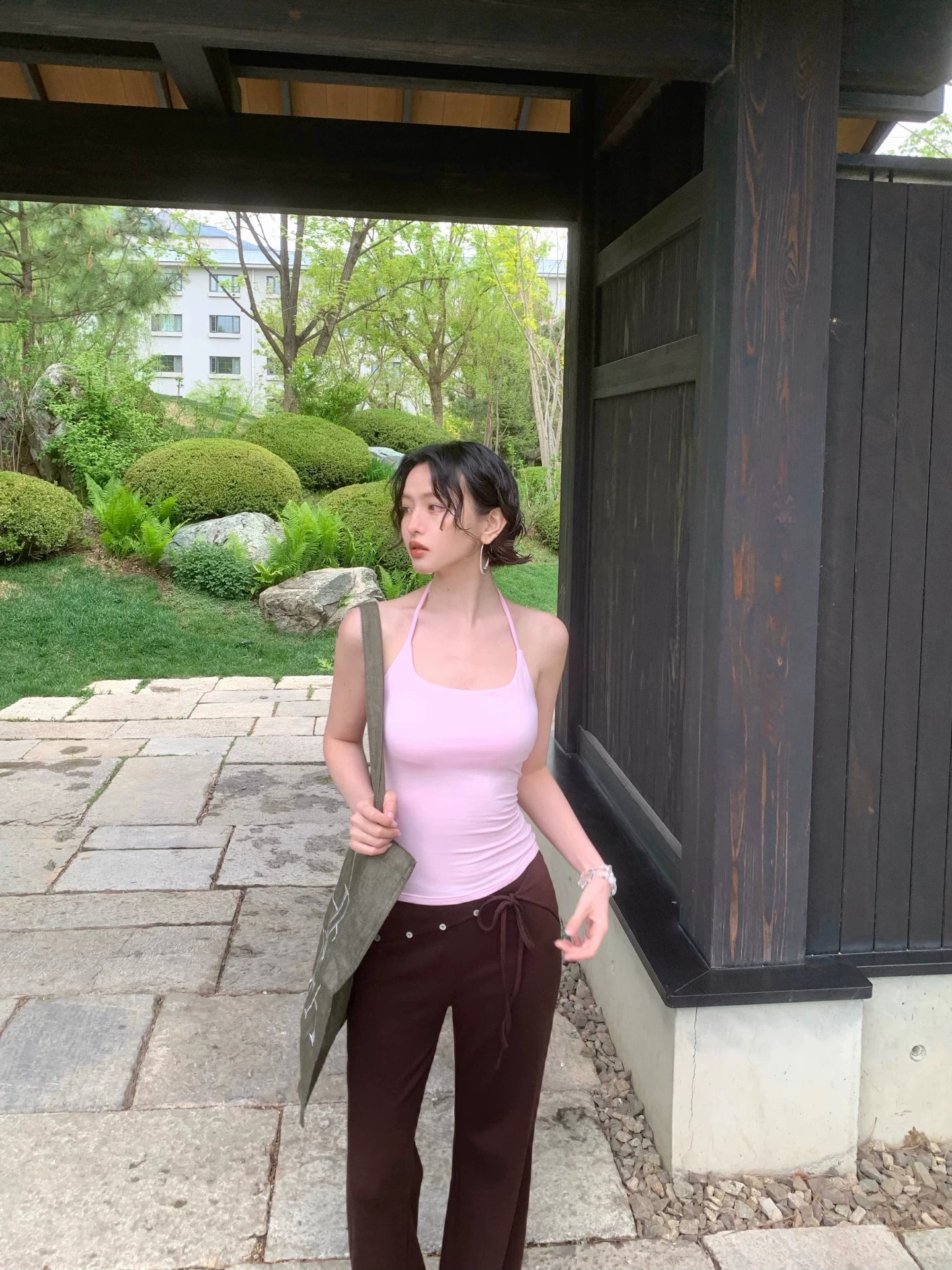 KELIFAN Retro Straight-leg Casual Pants