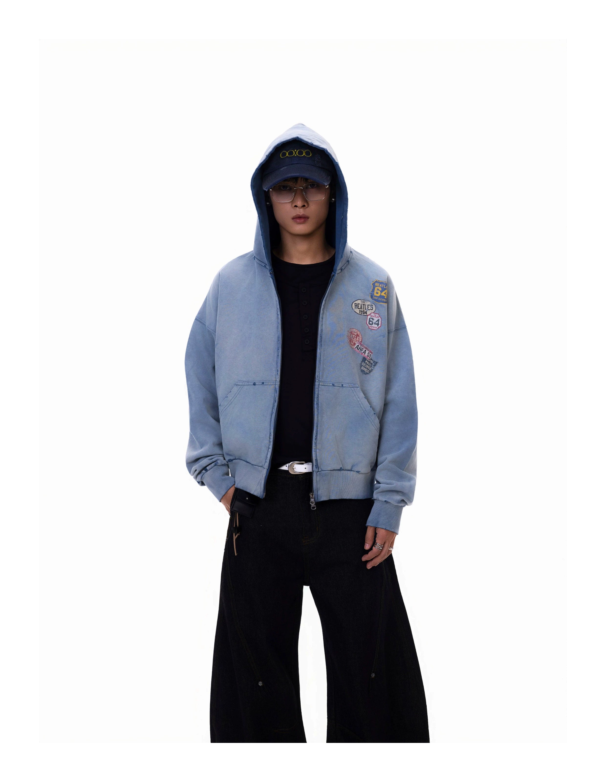 BTSG Wear Badge Label Print Cardigan Jacket