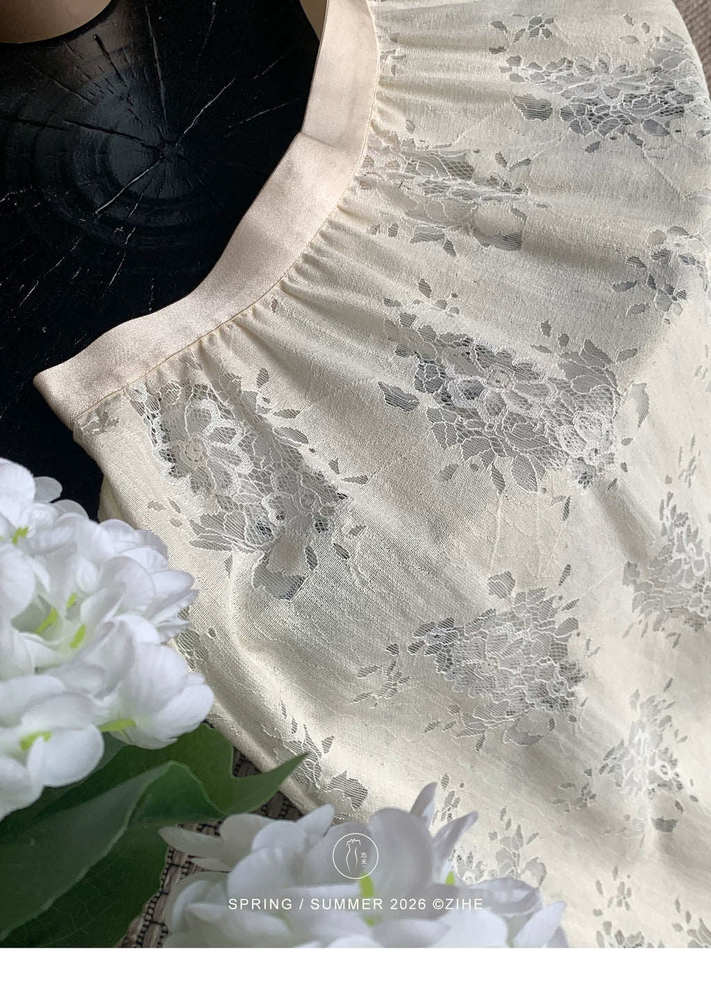 ZIHE Hollow Lace Fringed Dress