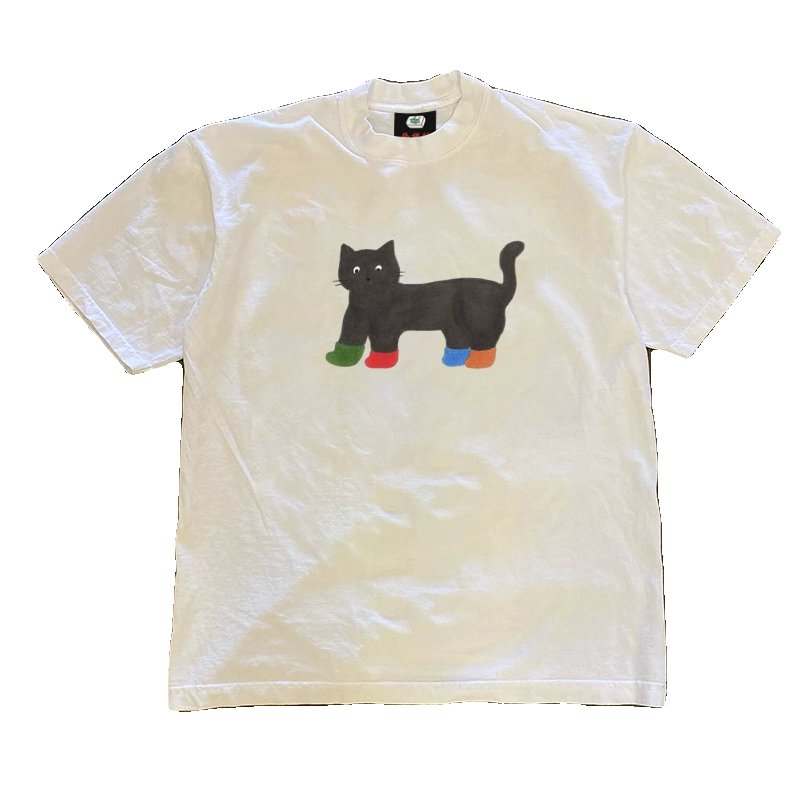 Wang Youbing Studio! Cat 220g 100% Cotton Tee