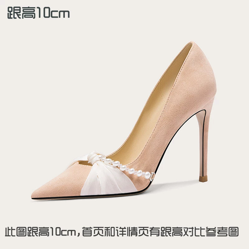Lily Wei Pearl Bow Heels