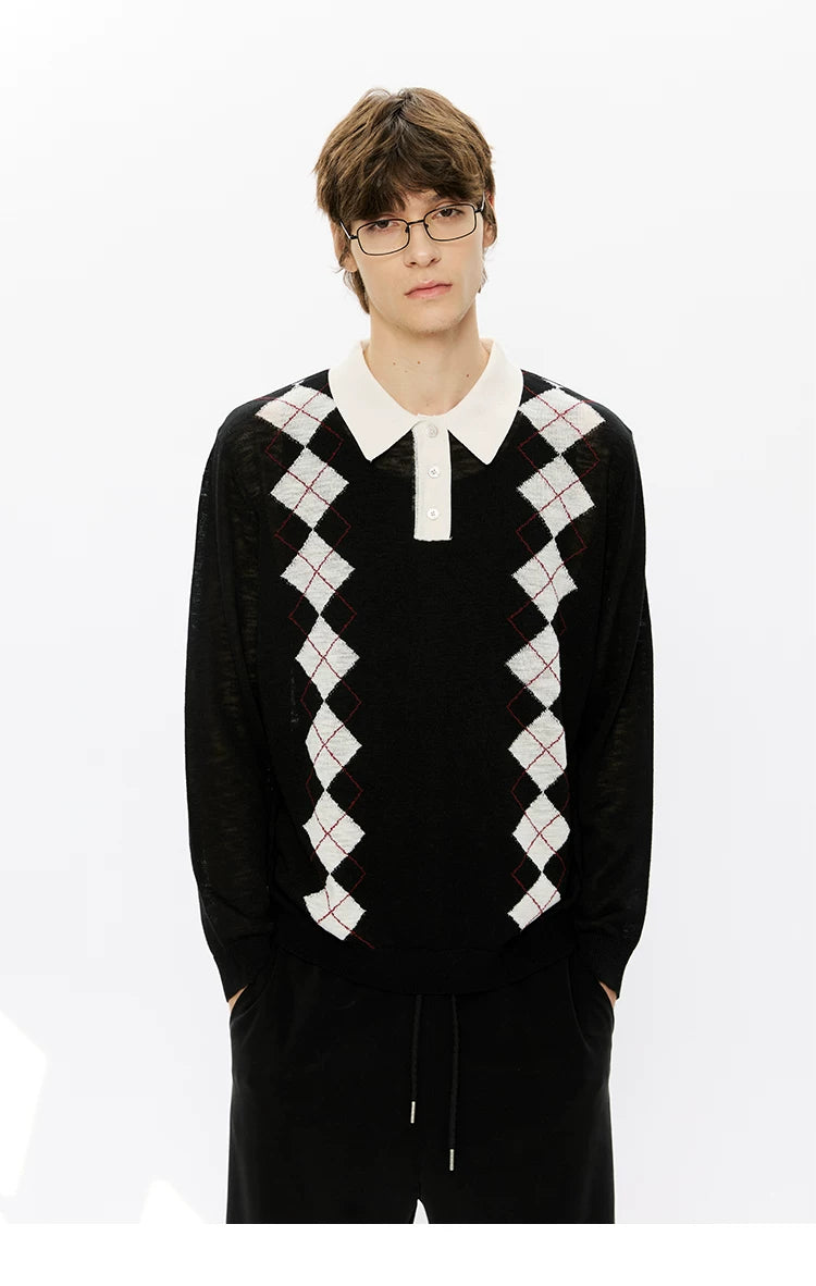 KREATE Knitted Polo Shirt Long Sleeve