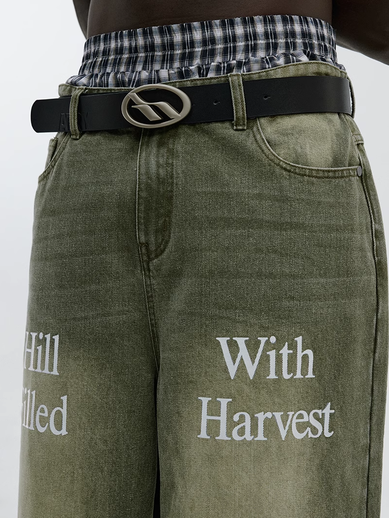 ATRY Printed Washed Old Jeans