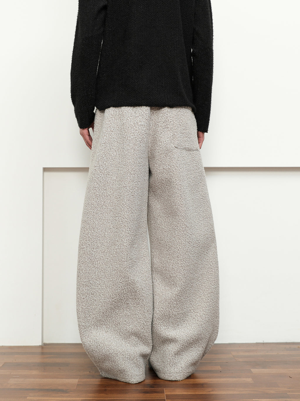 FLYOFF pleated Cozy cut wide-leg scimitar pants