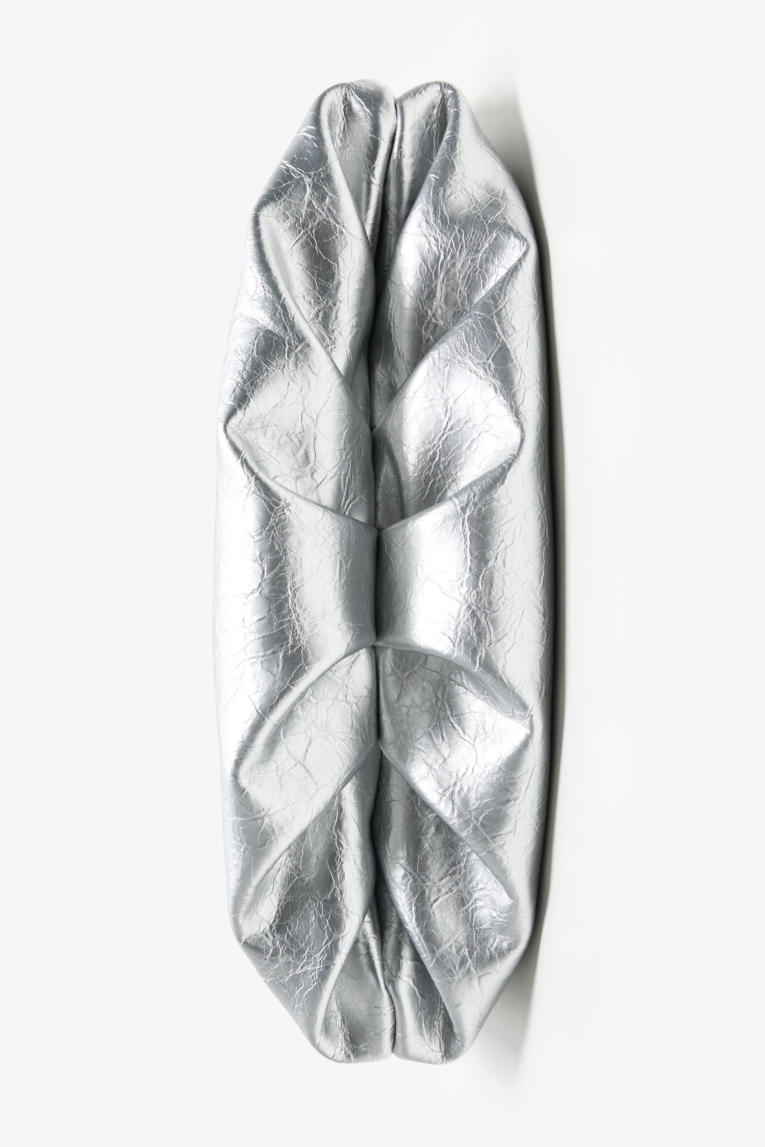 DirtySix Fuka bento bag soft pleated shiny leather shoulder underarm bag.