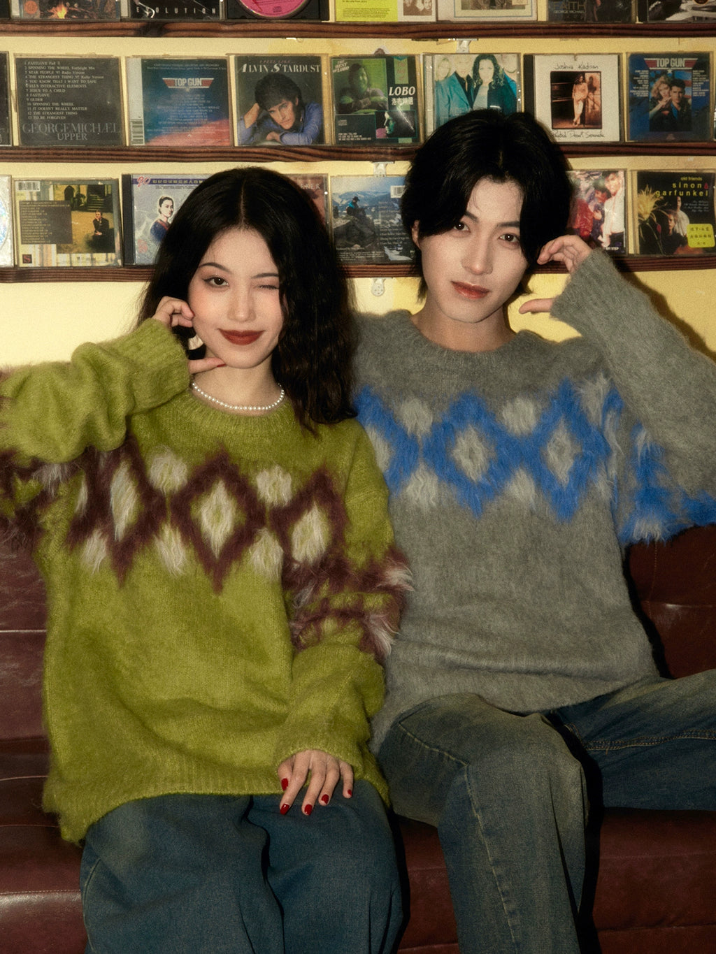 ALOHA Vintage Lazy Rhombus Sweater