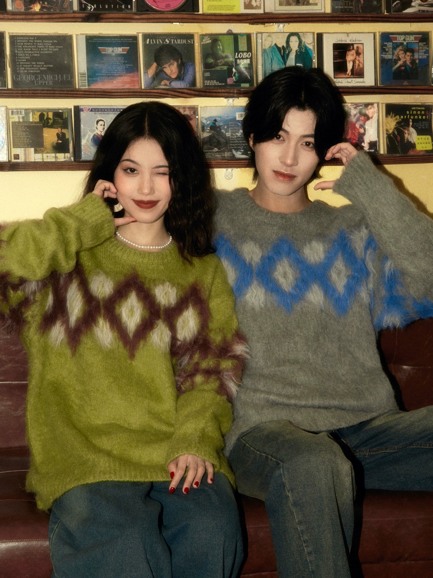 ALOHA Vintage Lazy Rhombus Sweater