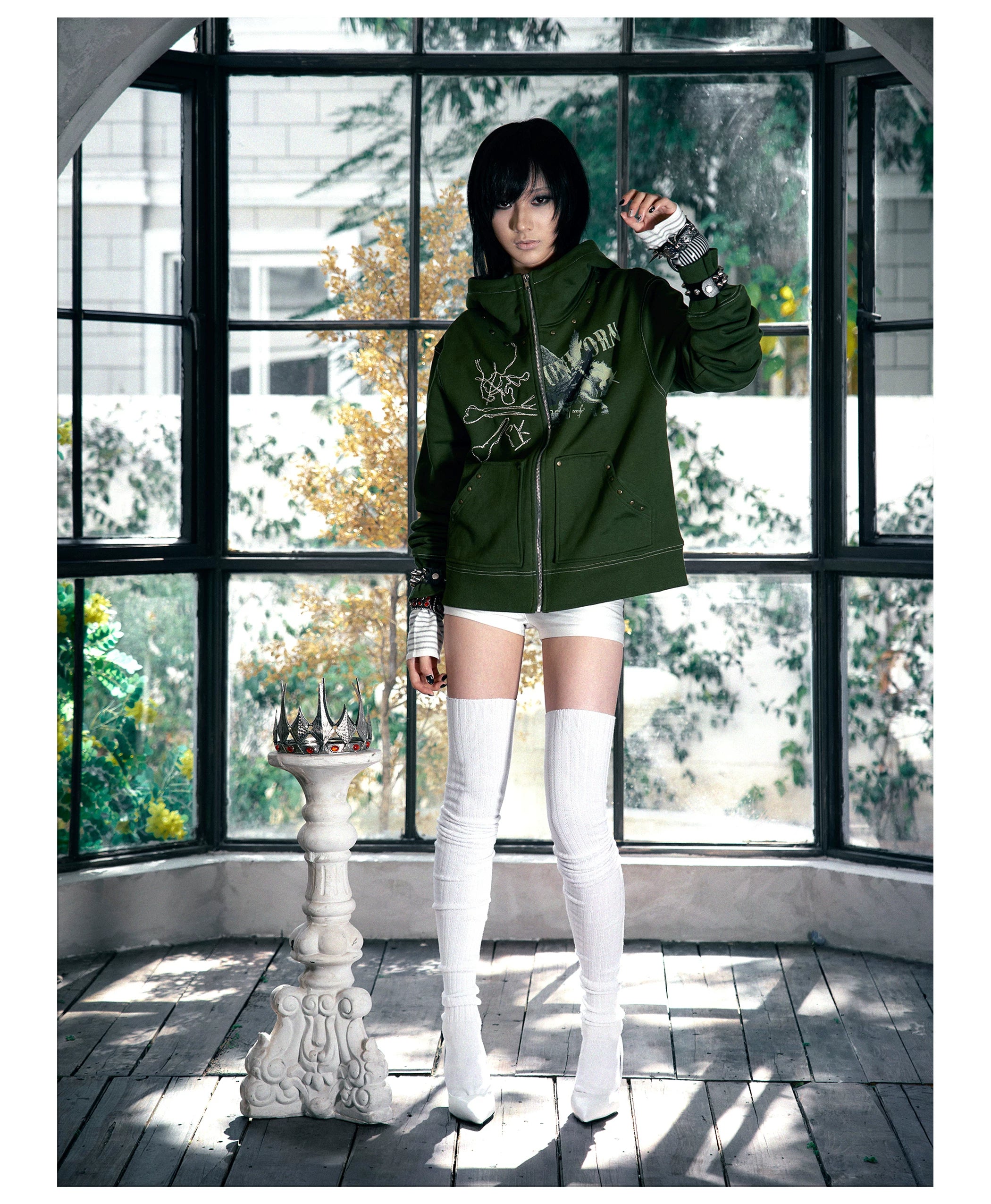 PAIKI Magic Ride Unicorn Cardigan Hooded Fleece Sweater