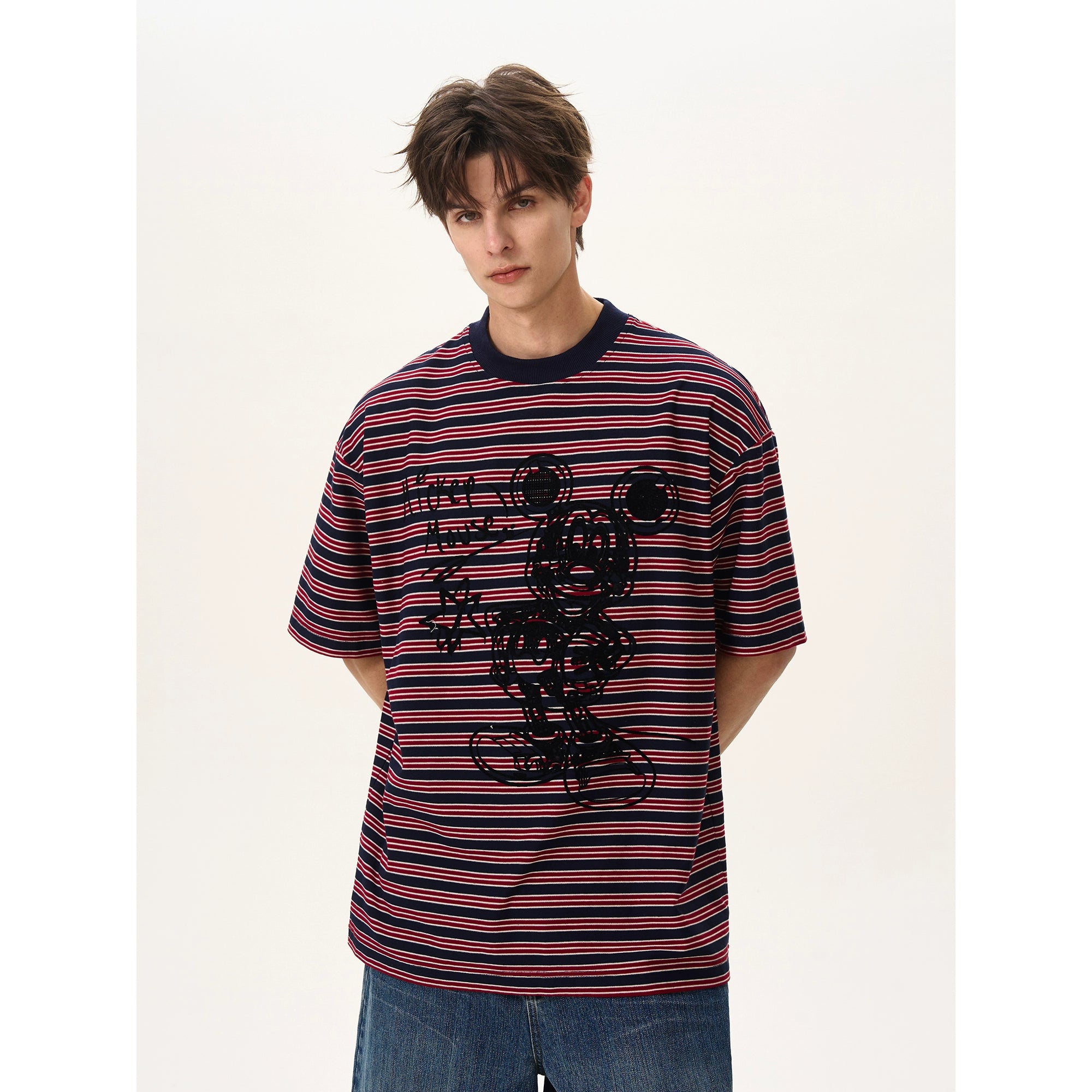 BTSG Mickey striped Tee