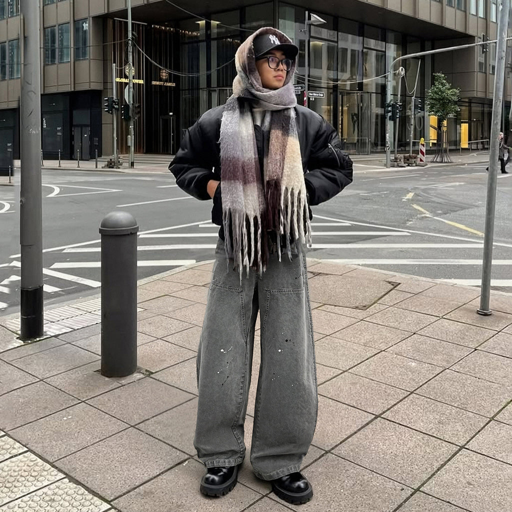 Inflation Splash Ink Retro Tooling Casual Pants