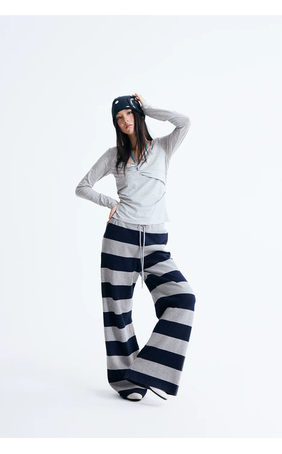 CryingCenter Polka Dot Edge Knitted Cold Cap