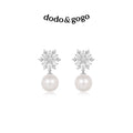 DODOGOGO Snowflake Pearl Light Luxury Earrings