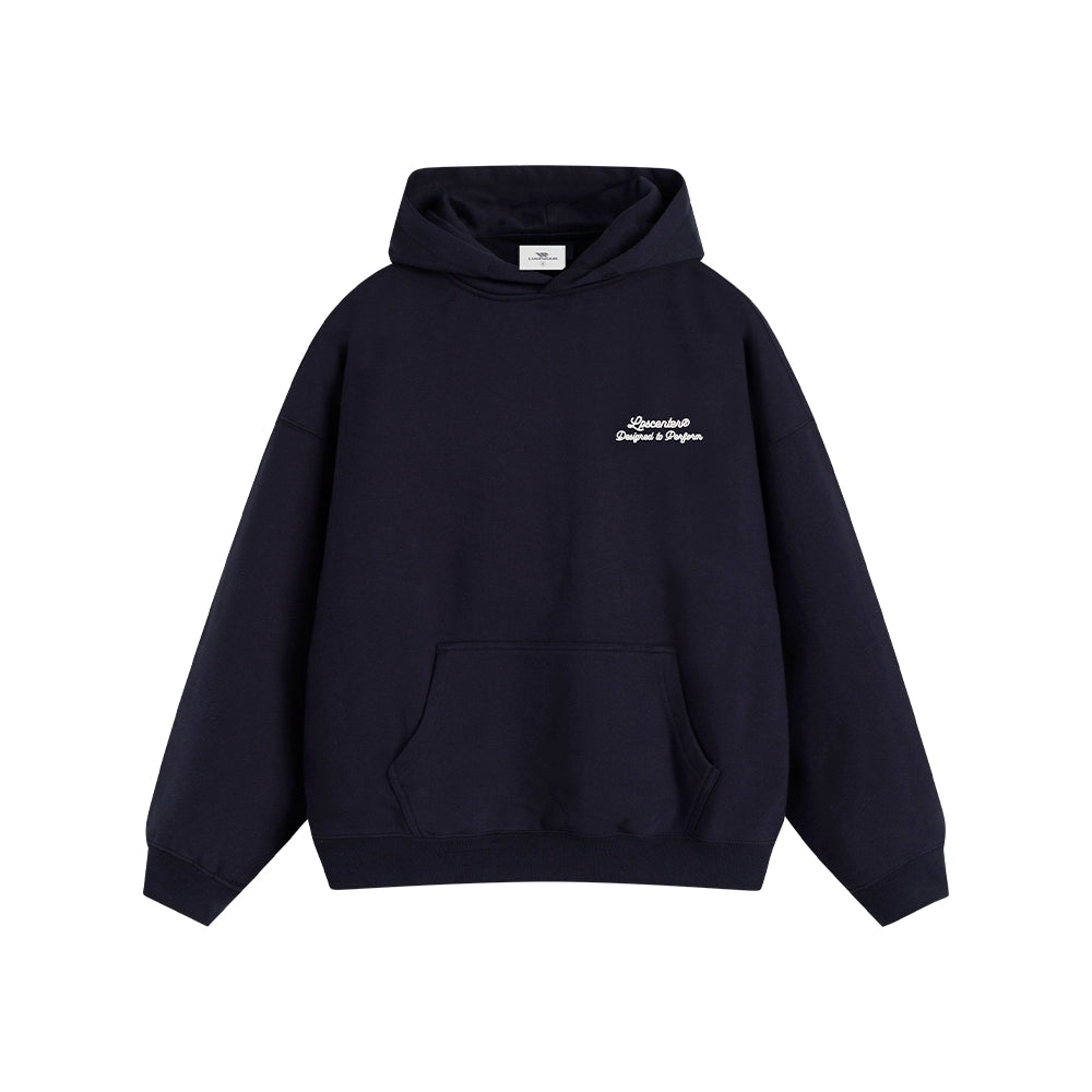 Loopsoon Front and Rear Chain Embroidered Creative Print Hooded Sweater