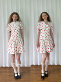 Loosesmell Half Turtleneck Polka Dot Dress