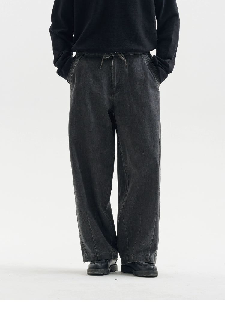 BUTTBILL Vintage Old Wide Leg Casual Pants