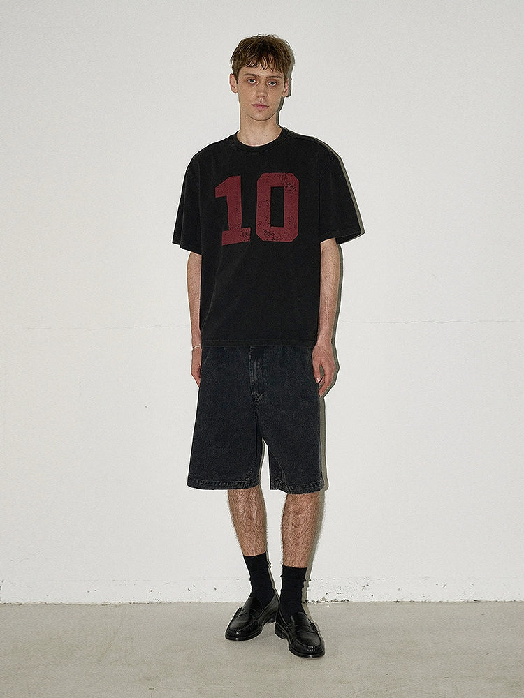 PARTIMENTO Retro Washed Batik Digital Printing Tee