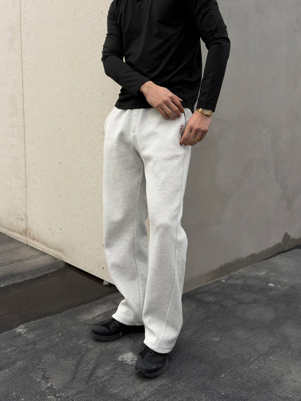 GTAL Casual Embroidered Straight Trousers