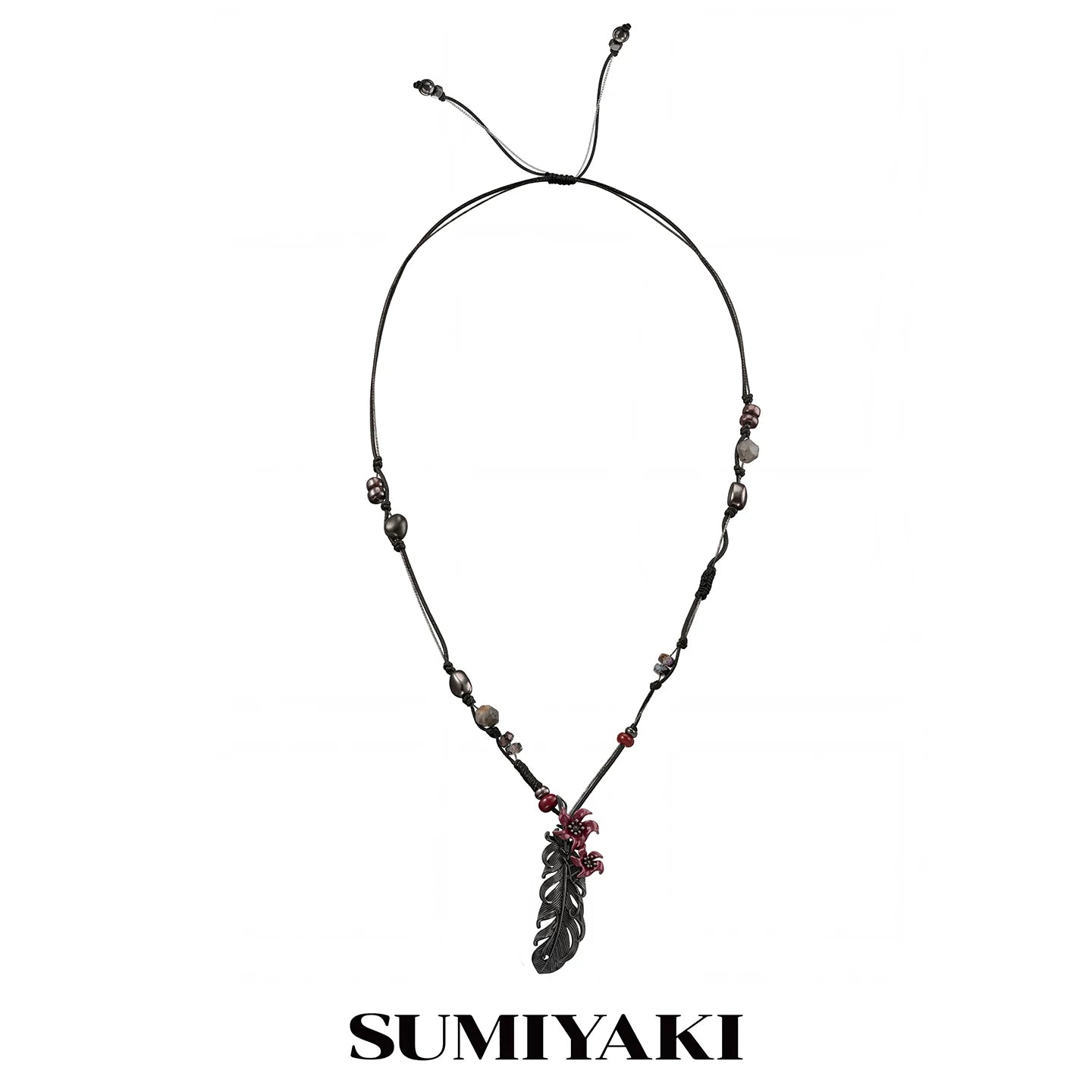 SUMIYAKI Braided Rope Beaded Handmade Necklace