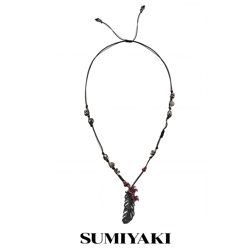 SUMIYAKI Braided Rope Beaded Handmade Necklace