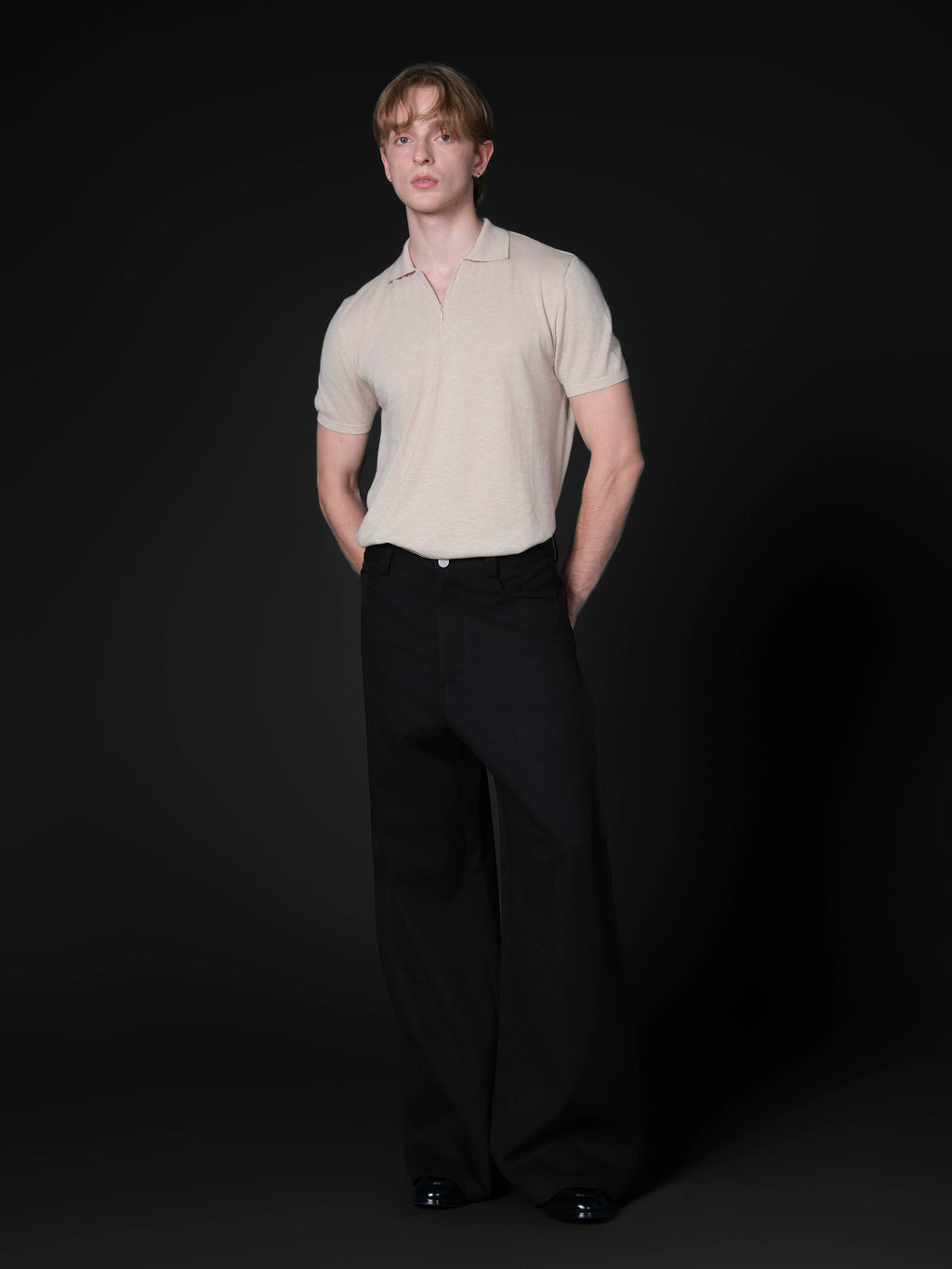 Set for Life Zipper Lapel Casual Tee