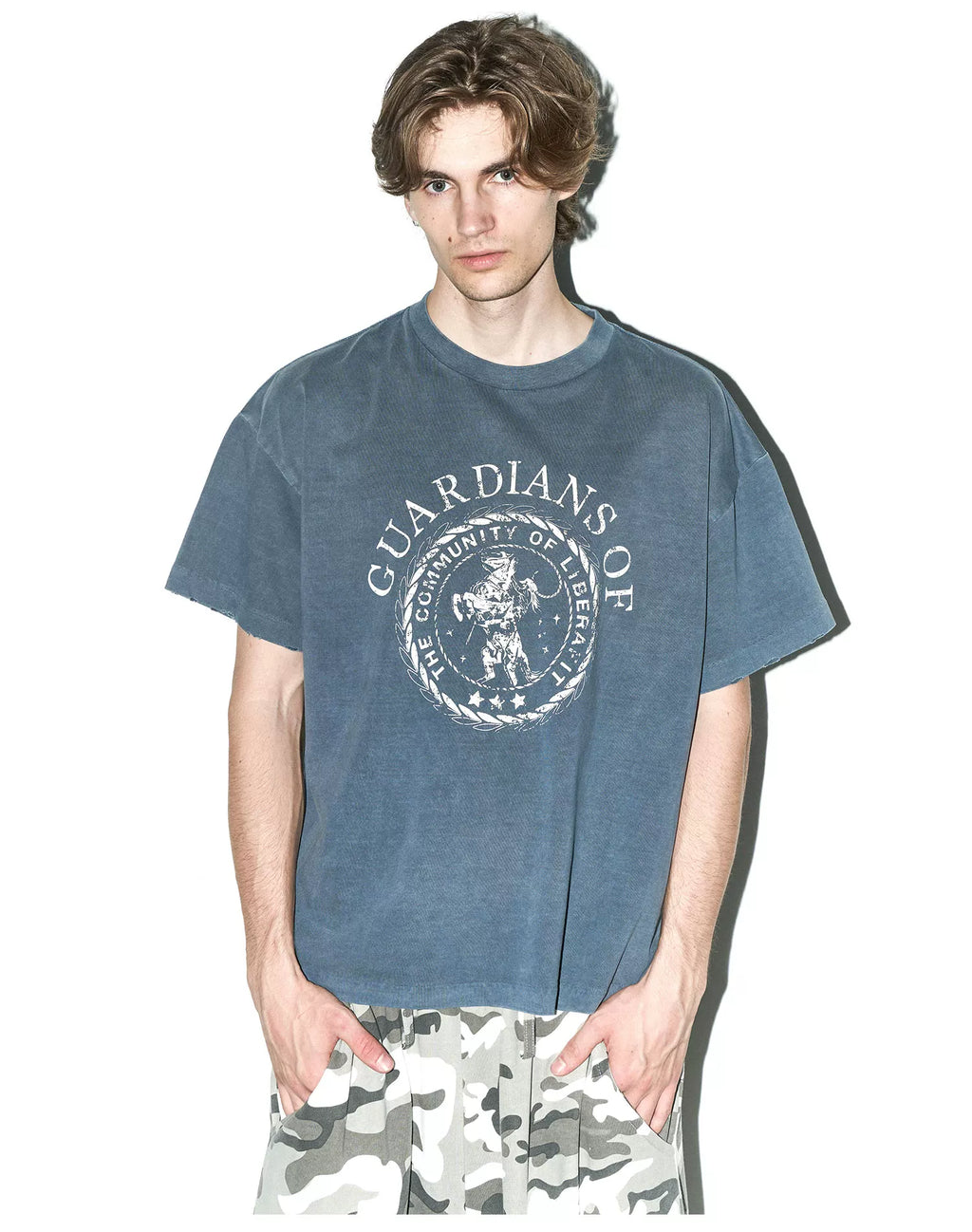 LIBERAFIT Hand Drawn Badge Loose Tee